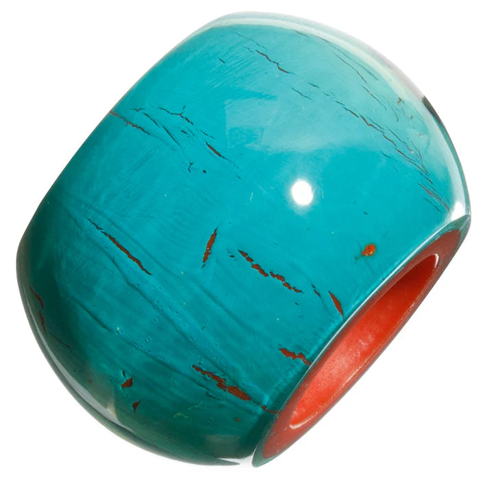 BLISS BY ZSISKA - BLISS BEAD - Crackling bead, orange-turquoise