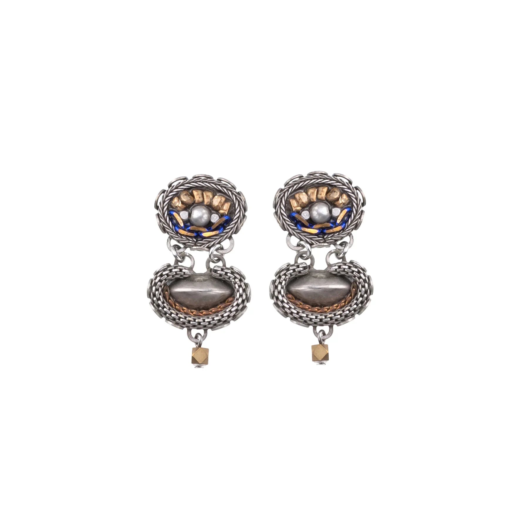 Silver Small Earrings Contemplation Set, Anthea