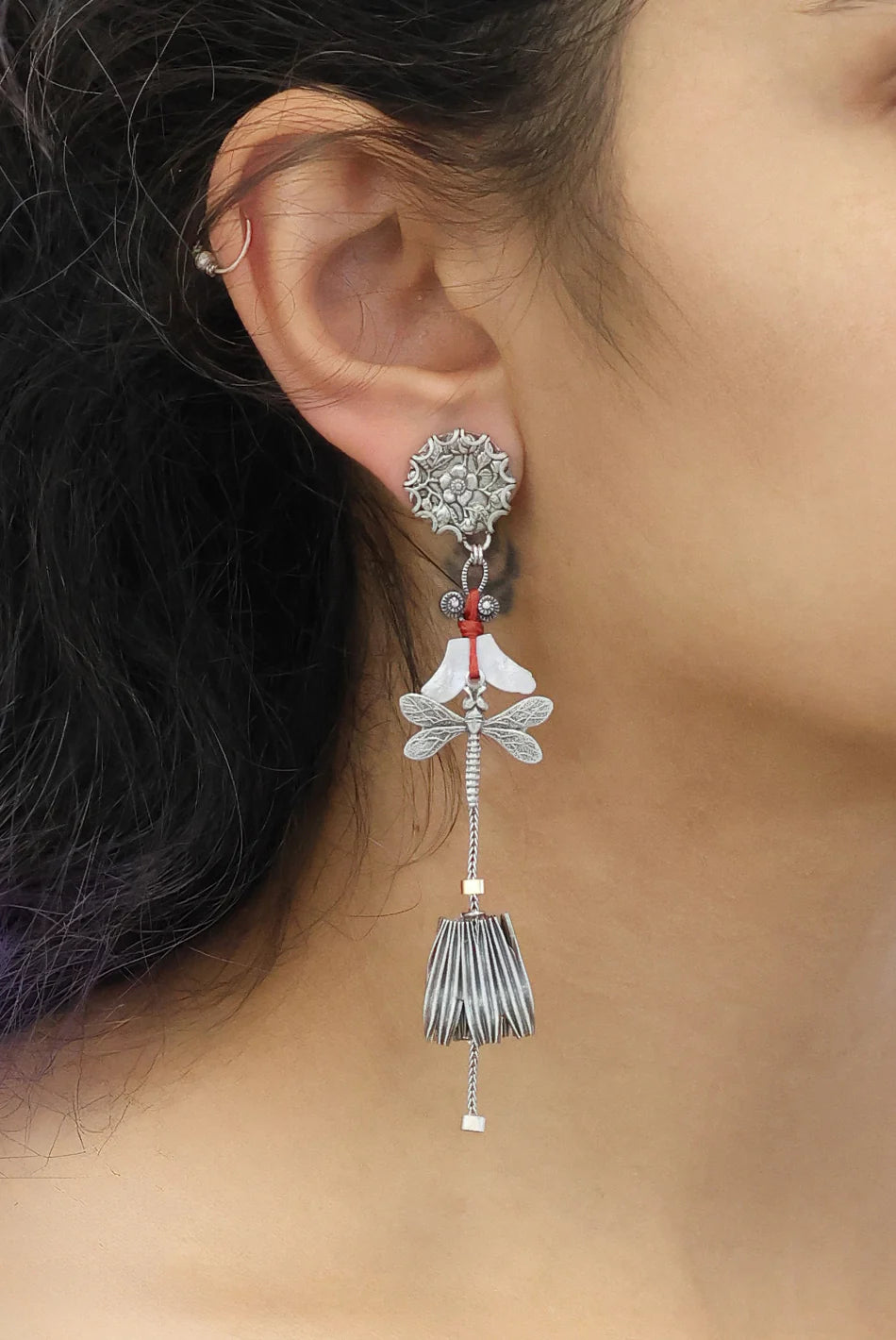 Metal Bloom Set, Arvaia Earrings