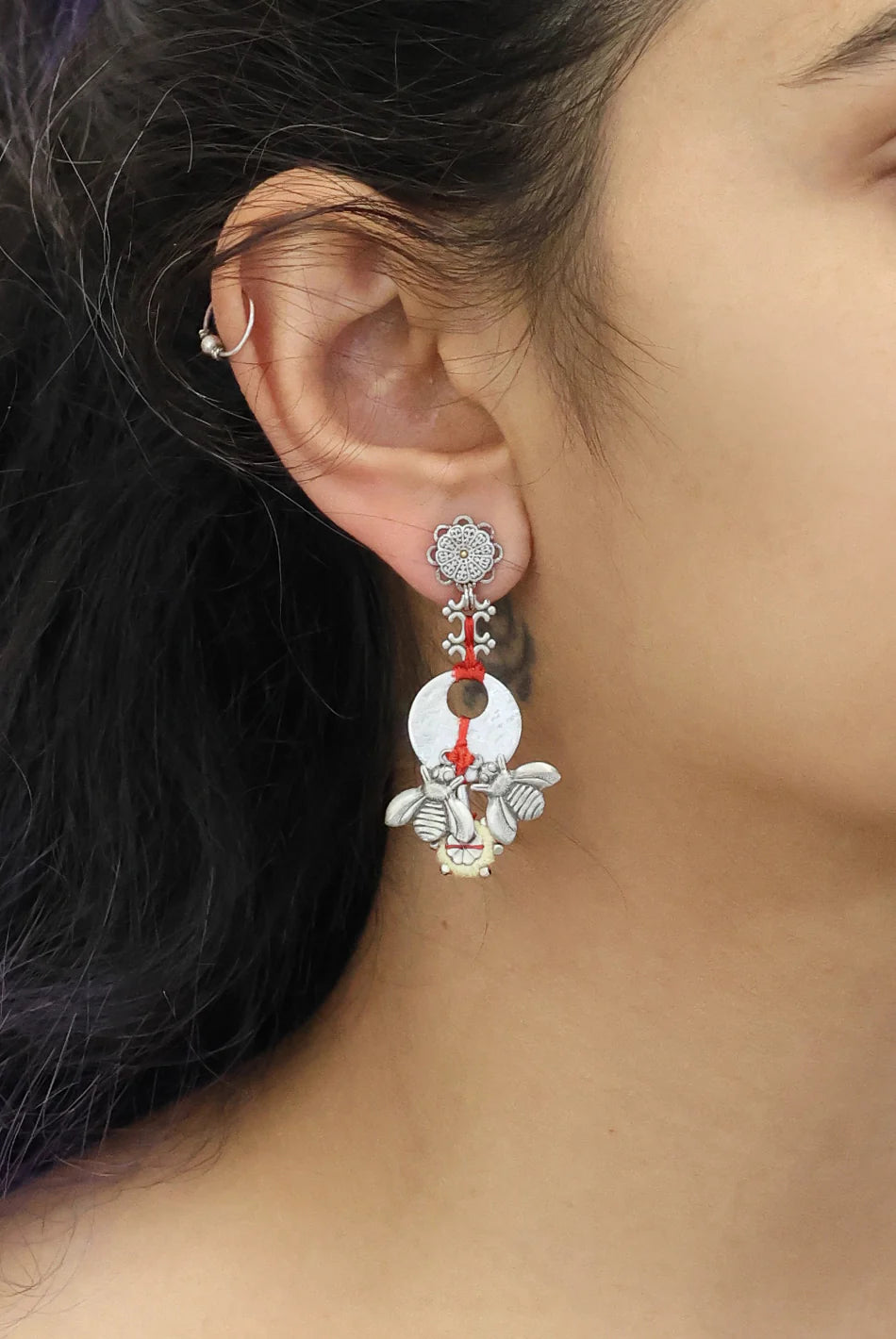 Metal Bloom Set, Myrrena Earrings