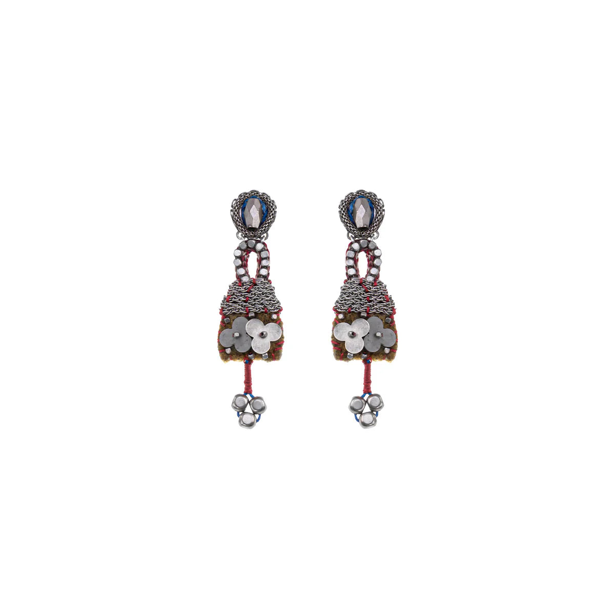 Twinkle Set, Artisan Metal Earrings, Platine