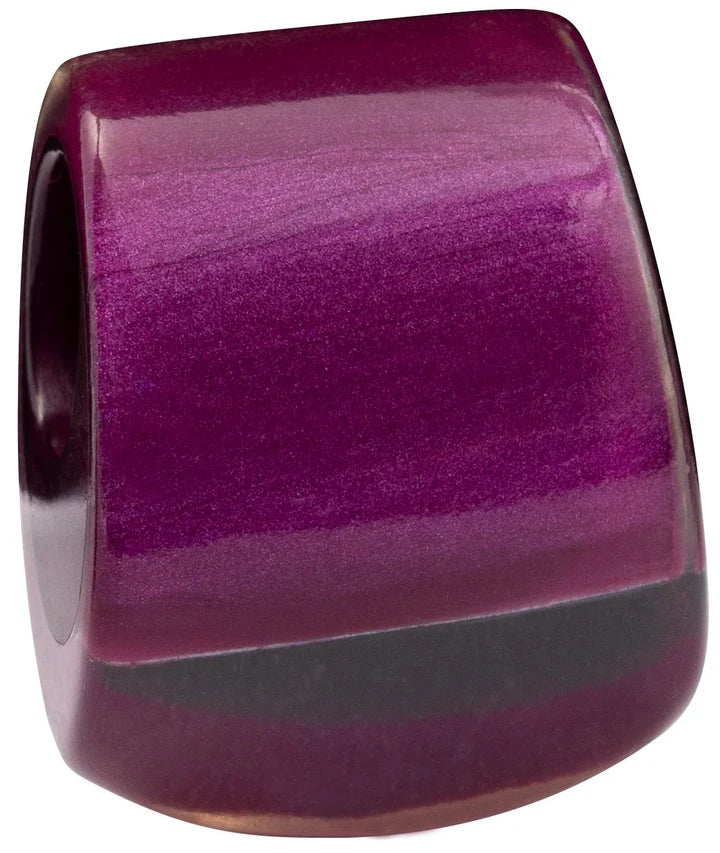 BLISS by ZSISKA Musee Series Bead — Metallic oval, purple