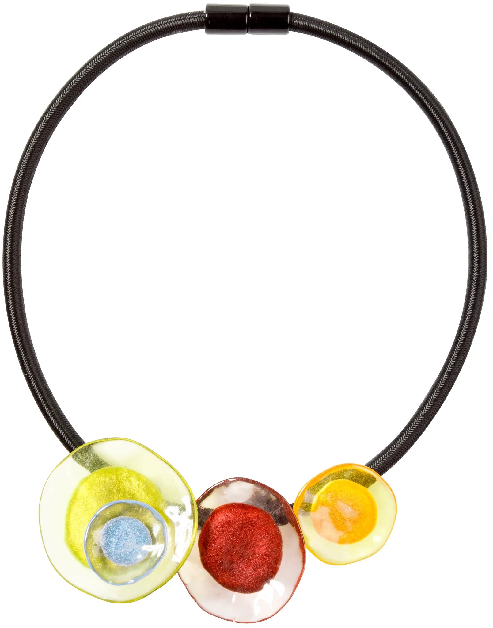 Prue By Zsiska - Magnetic Closure - 3 Bead Necklace - Flora