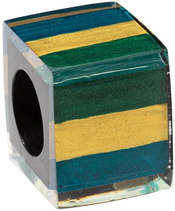 PRUE by ZSISKA Prue's Bliss Bead — STRIPED CUBE GREEN