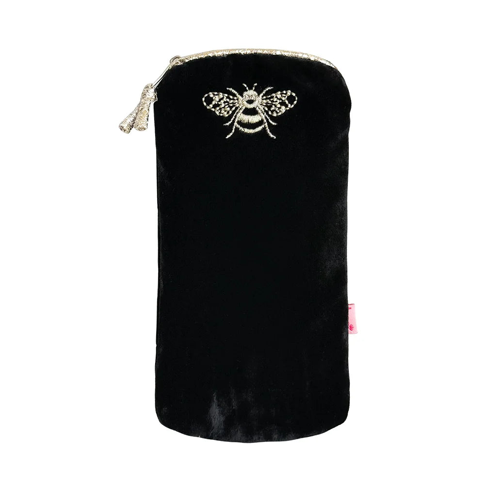 Silk Velvet Bee Glasses Pouch