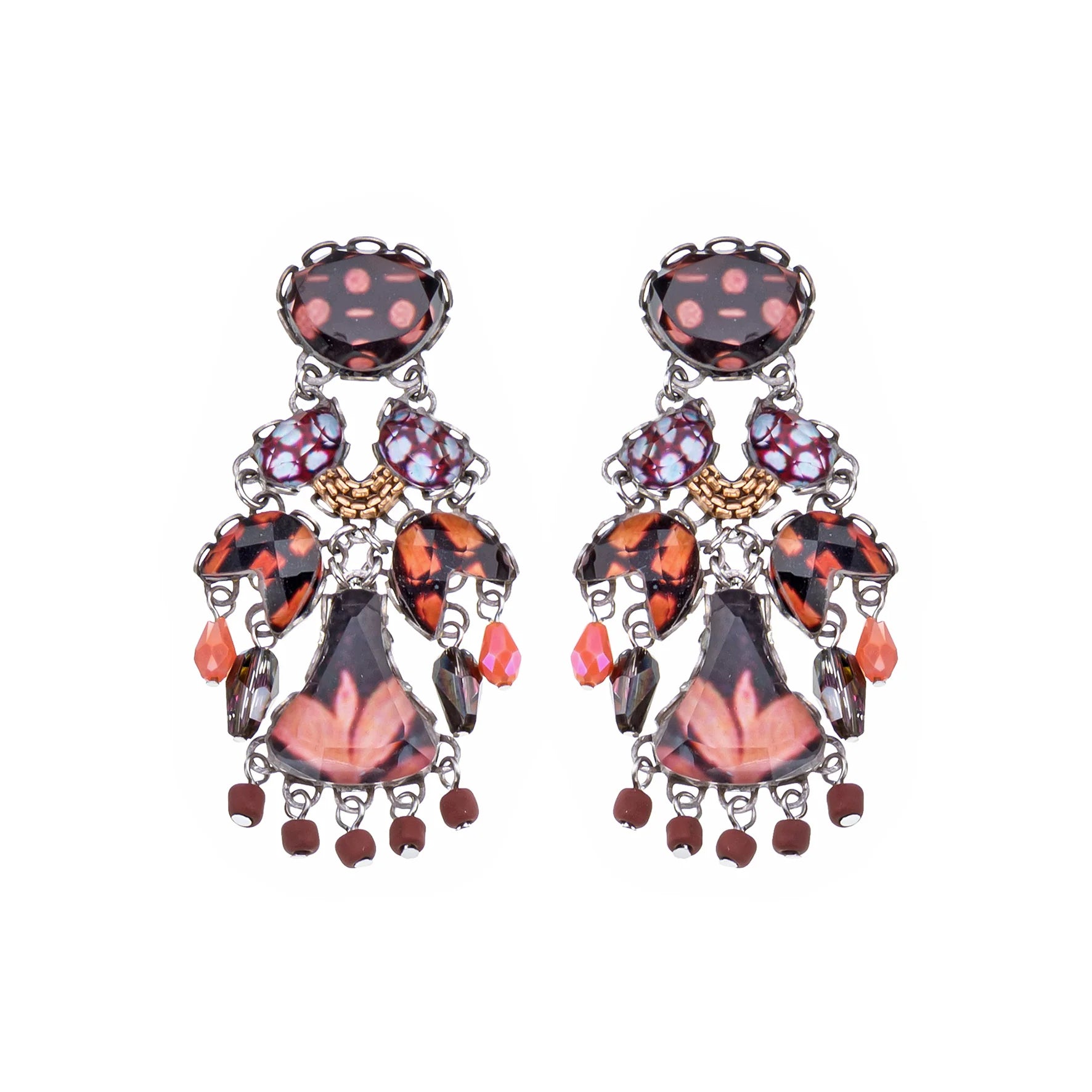 Rosy Clay Set, Rosava Earrings