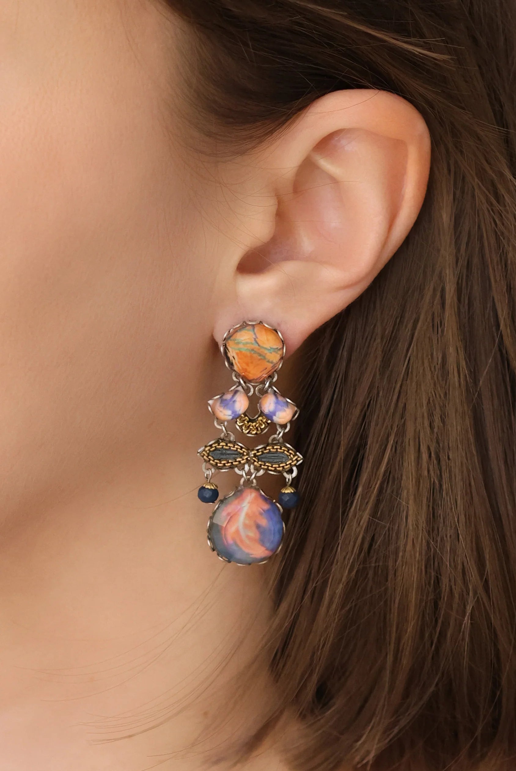 Amber Bloom Set, Earrings, Rina