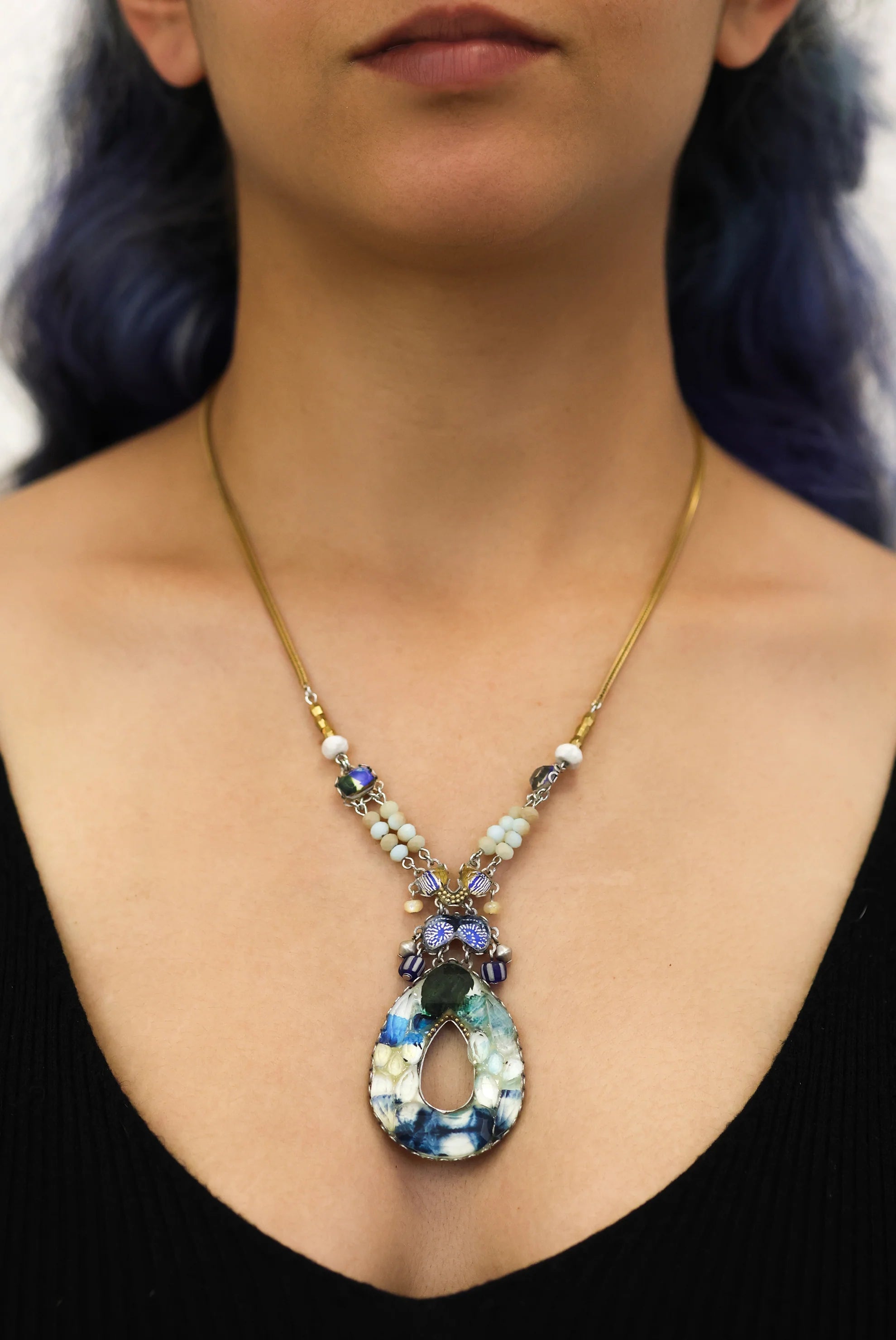 Long Necklace Fresh Waters Set, Eira