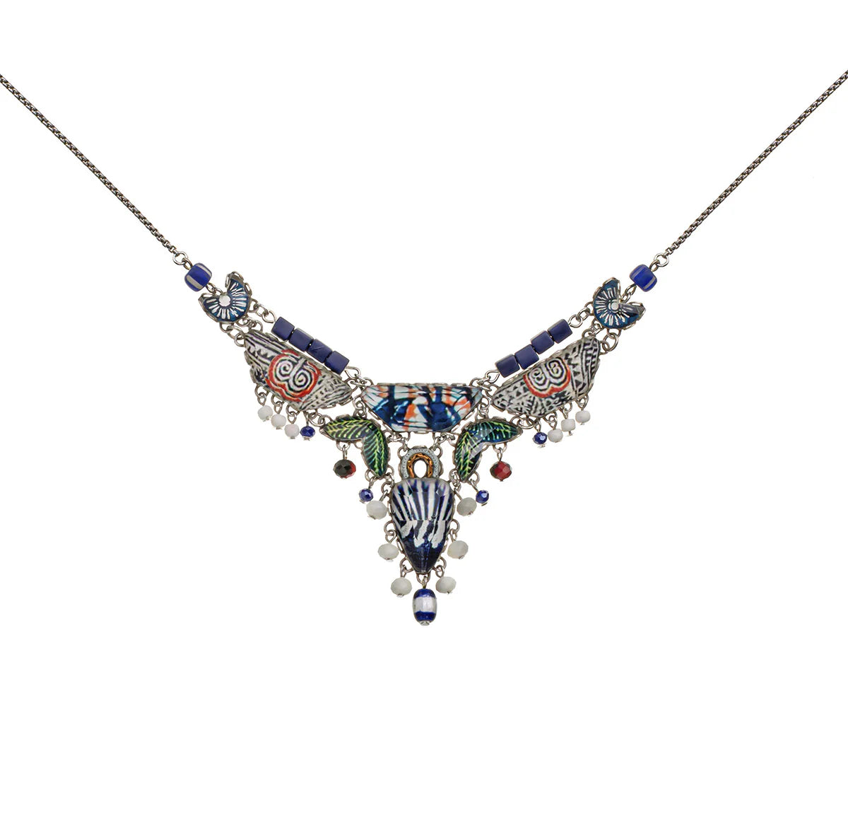 Blue Domes Set, Casual Glass Necklace, Delphi