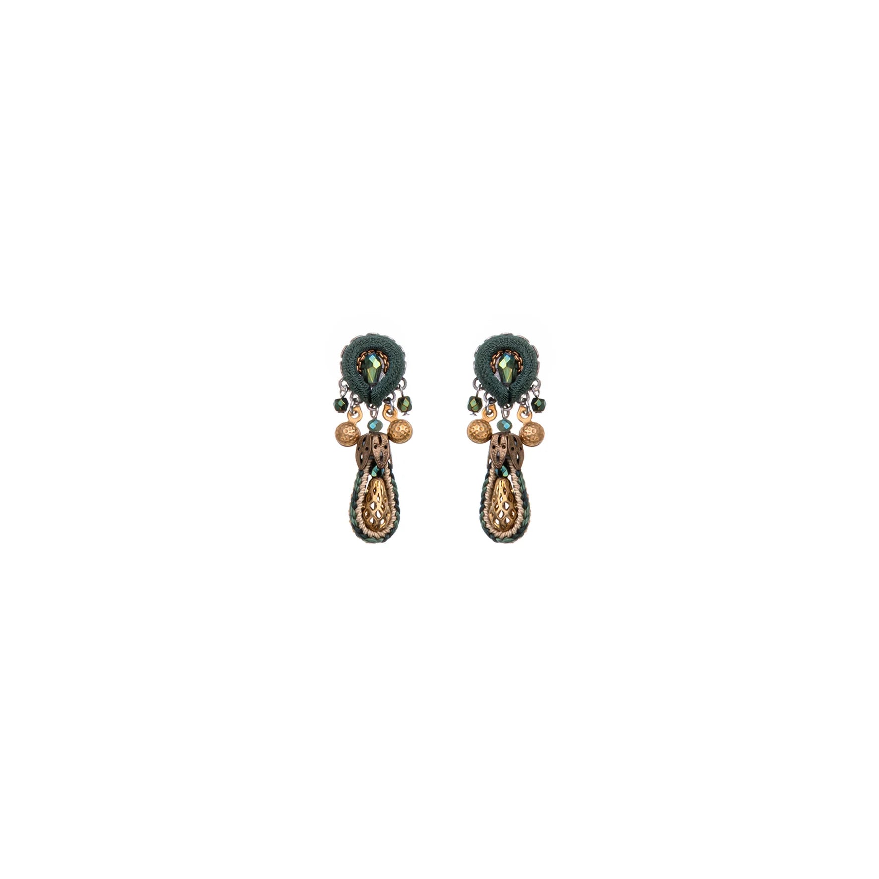 Prism Set,Stud Earrings, Moss