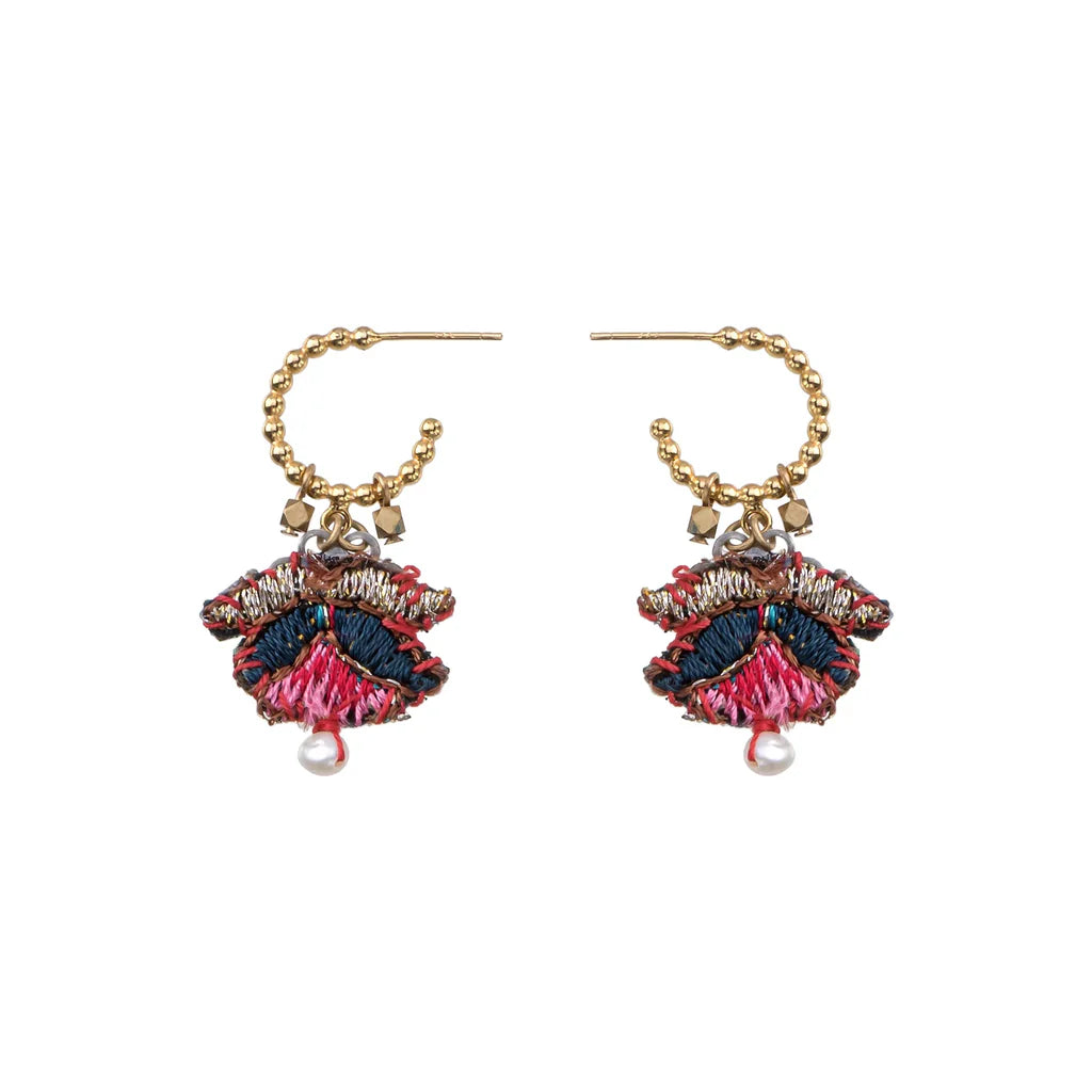 Ayala Bar - Zara Small Hoop Earrings-Embroidered Garden Set
