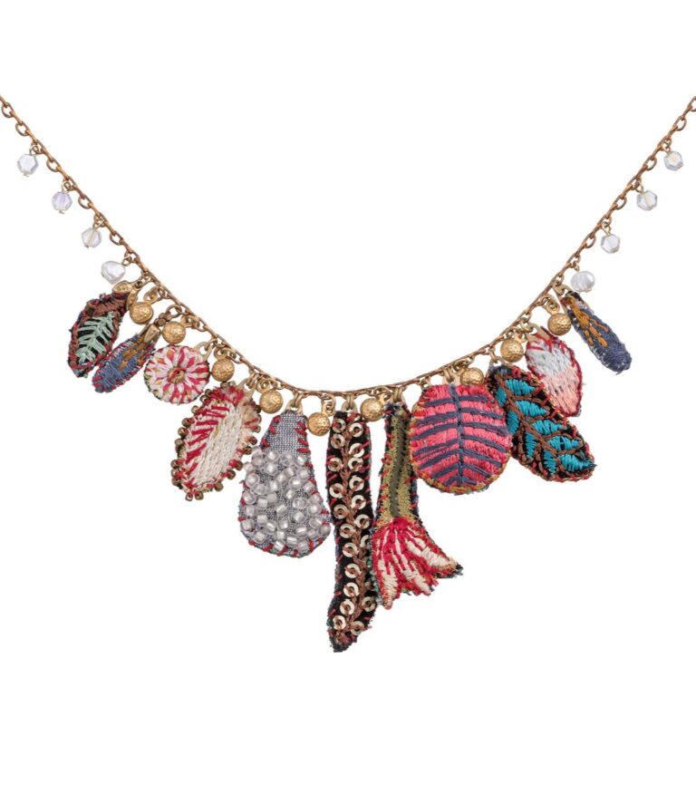 Embroidered Garden Necklace