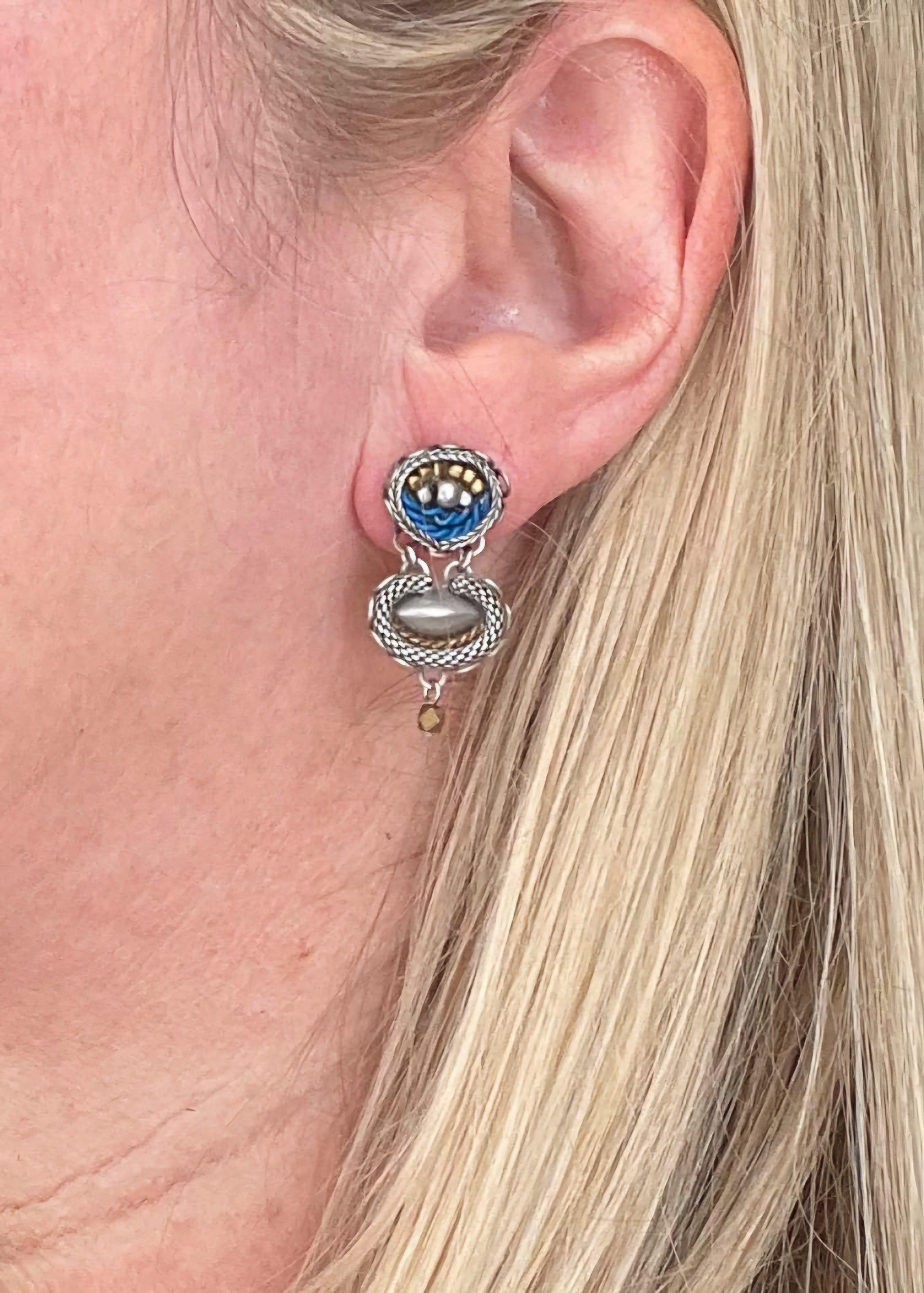 Silver Small Earrings Contemplation Set, Anthea