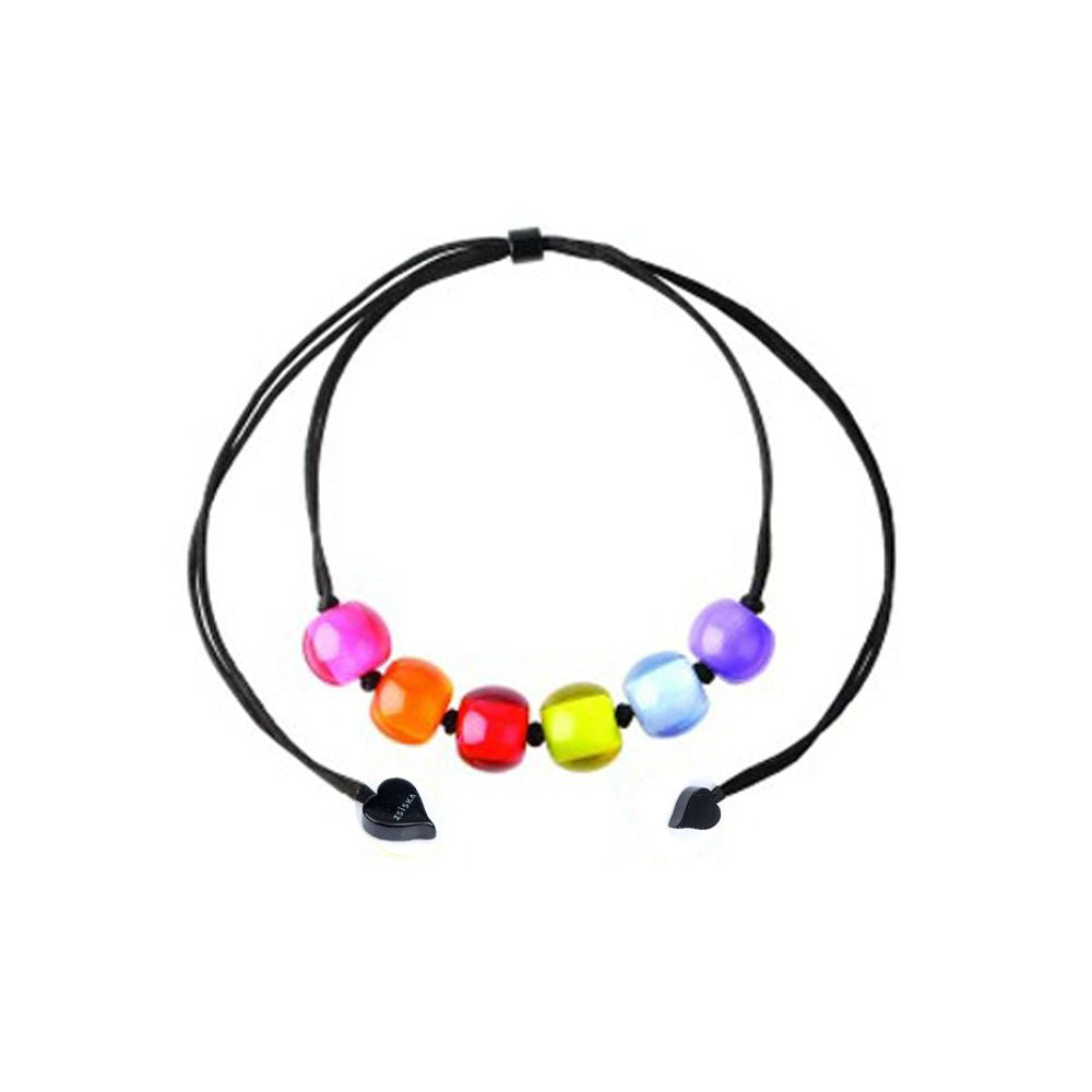 Zsiska Design - Adjustable Cord Necklace - Colourful Beads