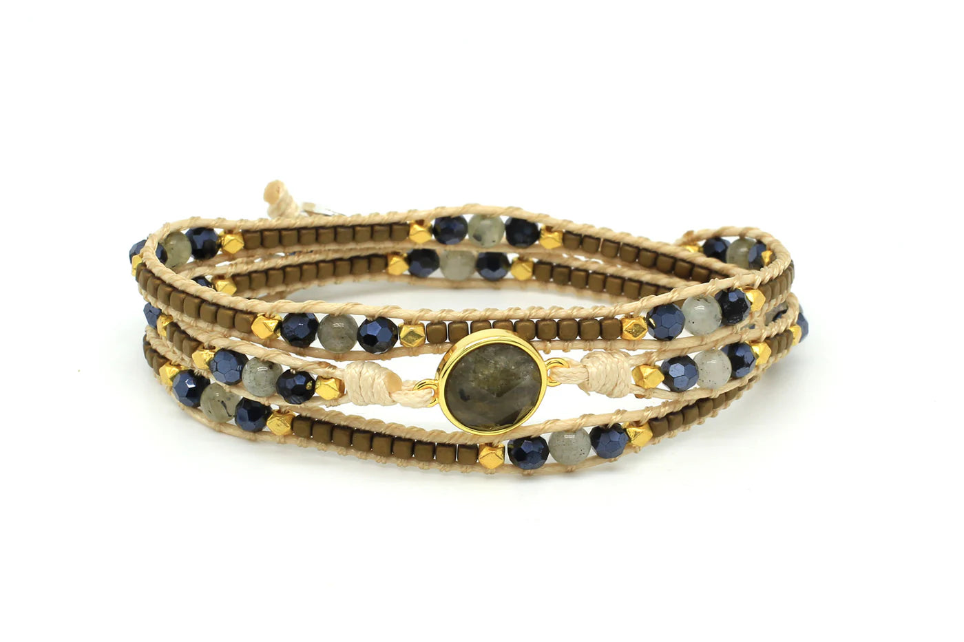 Boho Betty - America Labradorite Gemstone Wrap Bracelet