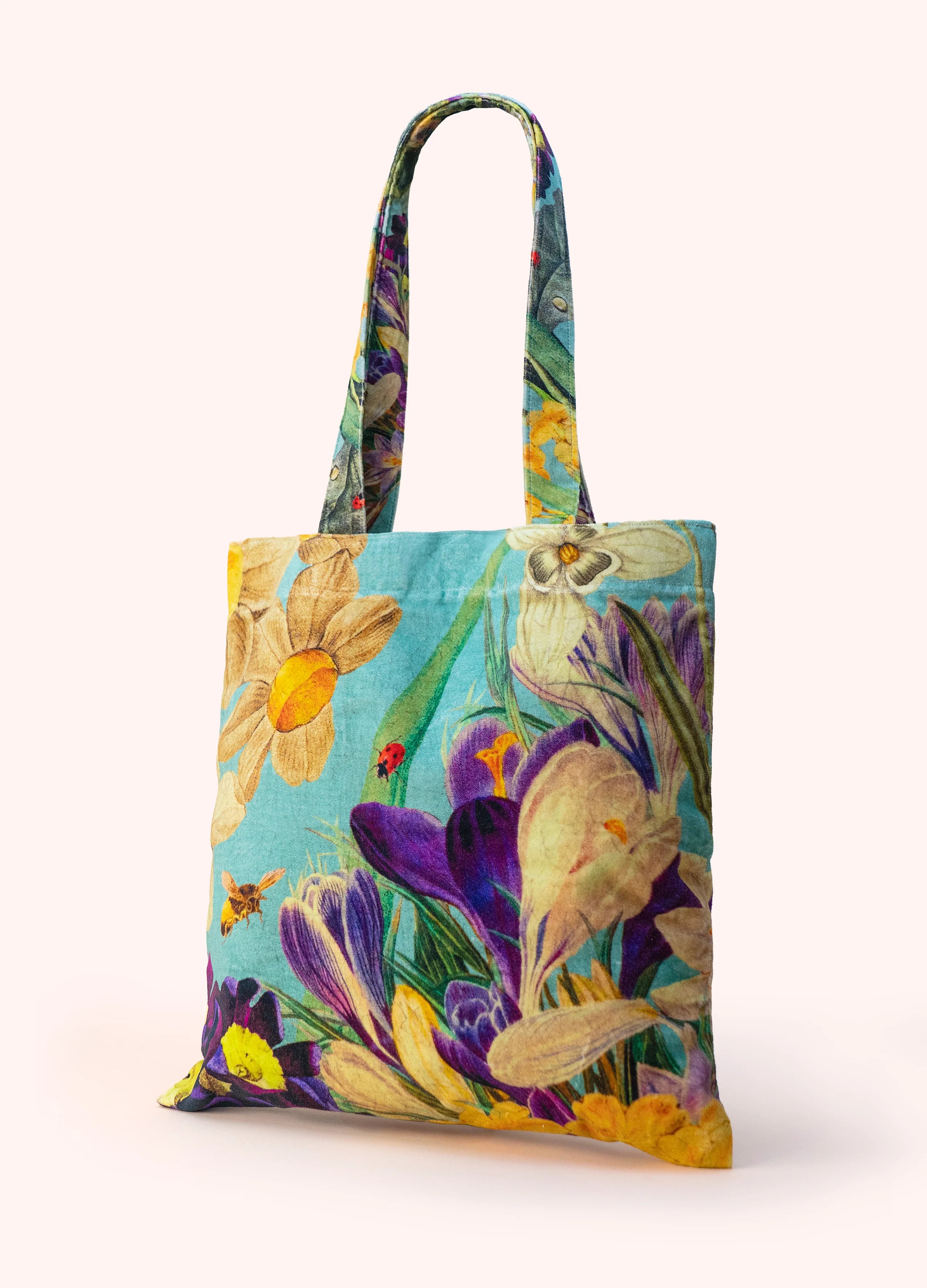 Powder -  Velvet Tote Bag - Spring Flora