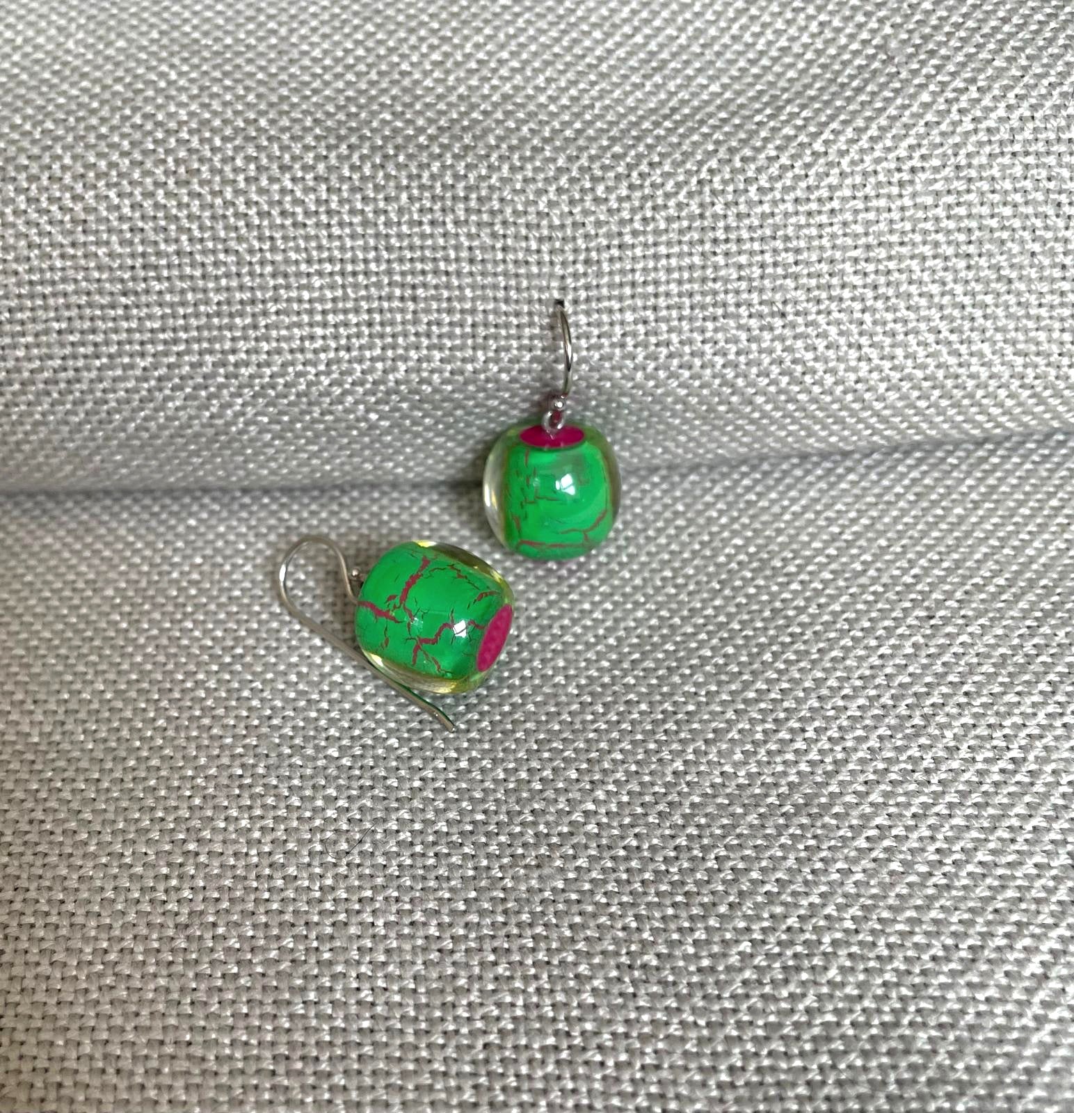 Bliss by Zsiska- Earring in Green-Pink