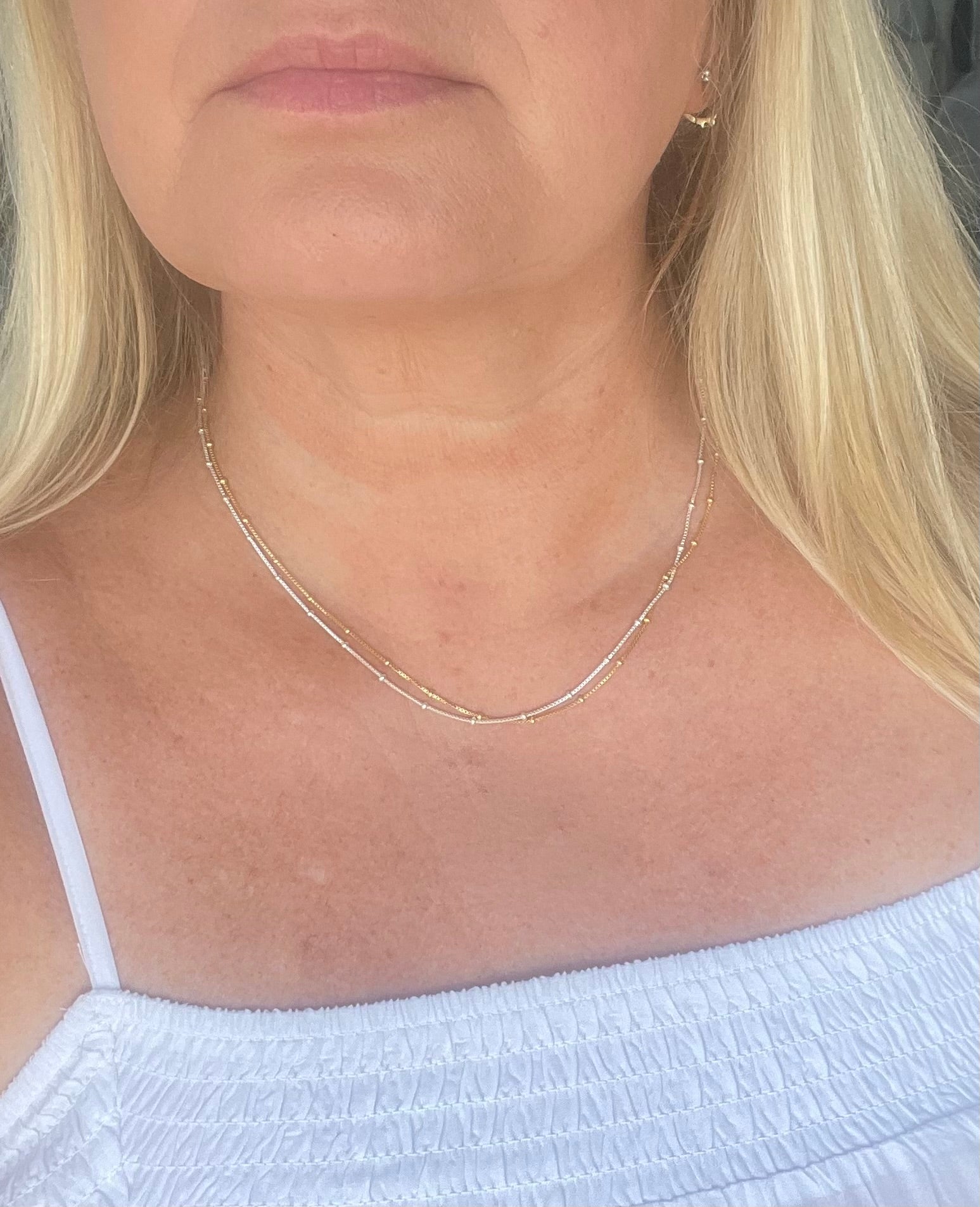 Studded box chain Necklace