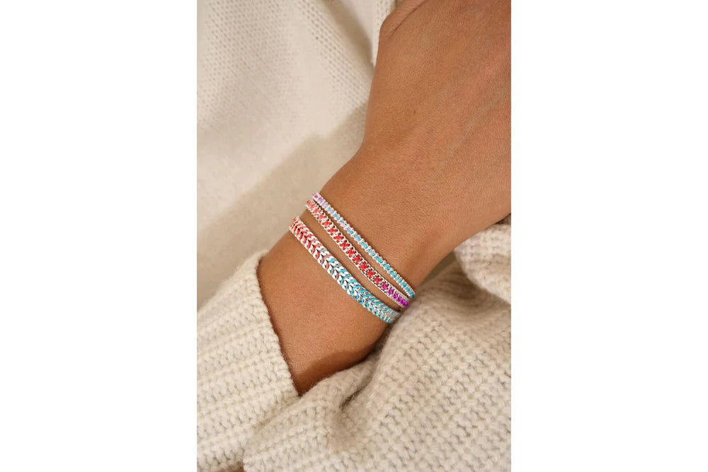 Boho Betty - Iztac Moroccan Spice Silver Braided Bracelet