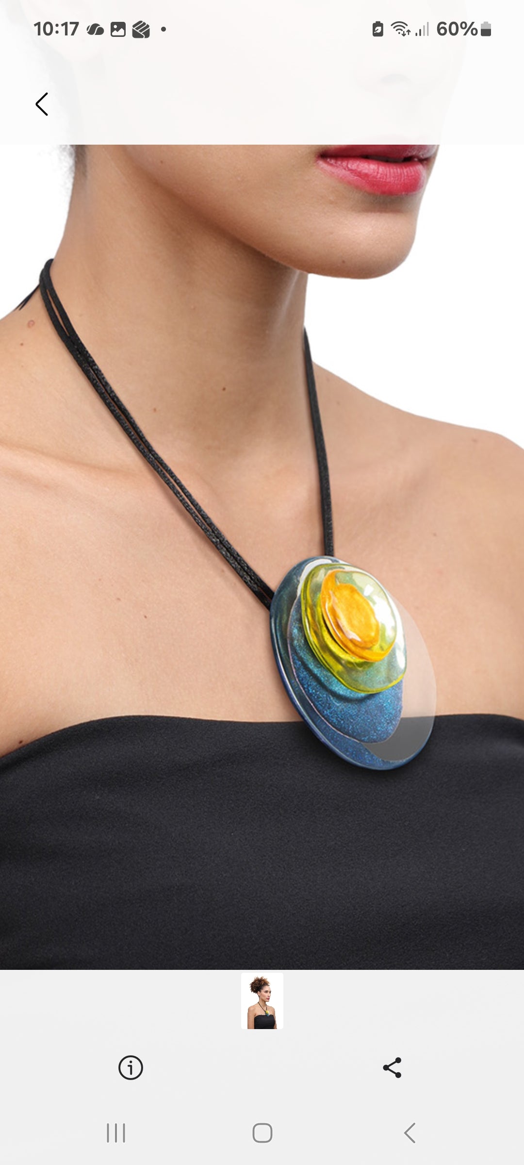 Prue By Zsiska - Adjustable Cord Pendant - Flora
