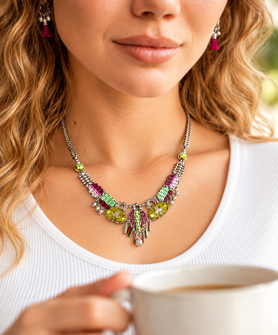 Woven Necklace Wild Spirit Set, Topaz