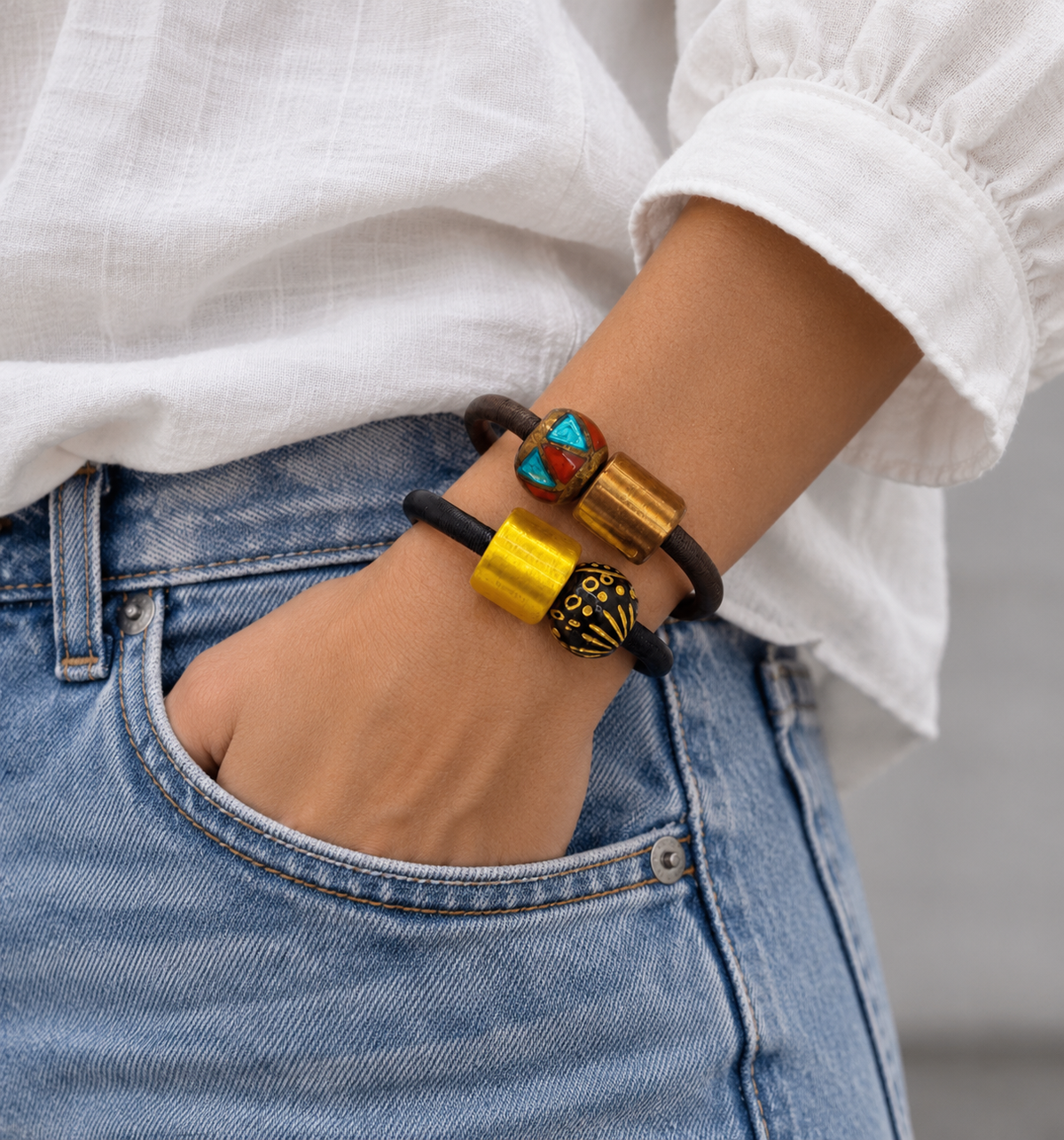 BLISS by ZSISKA Bracelet - Triangle Blue - Yellow