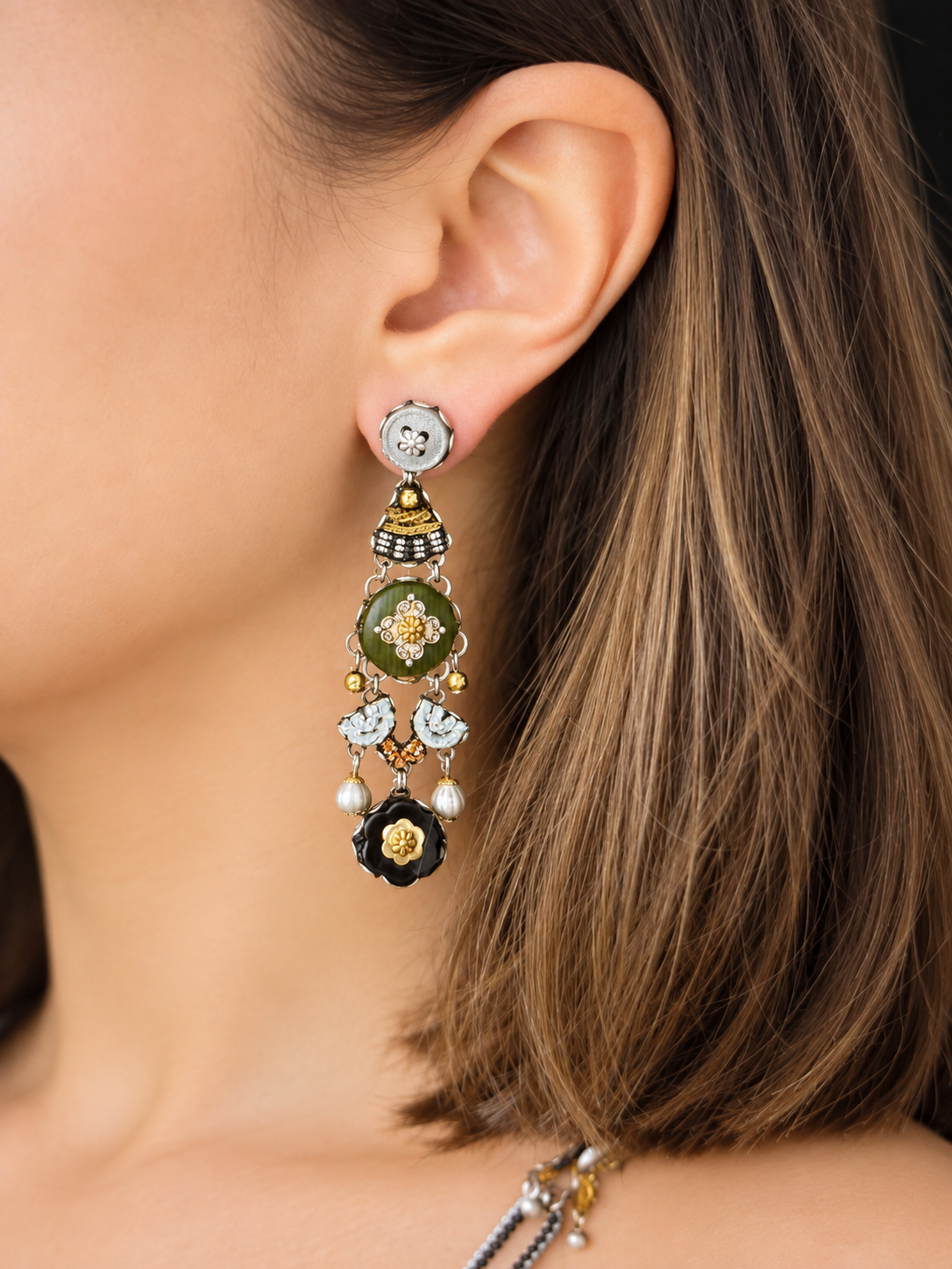 Night Queen Set, Artistic Earring, Lumen
