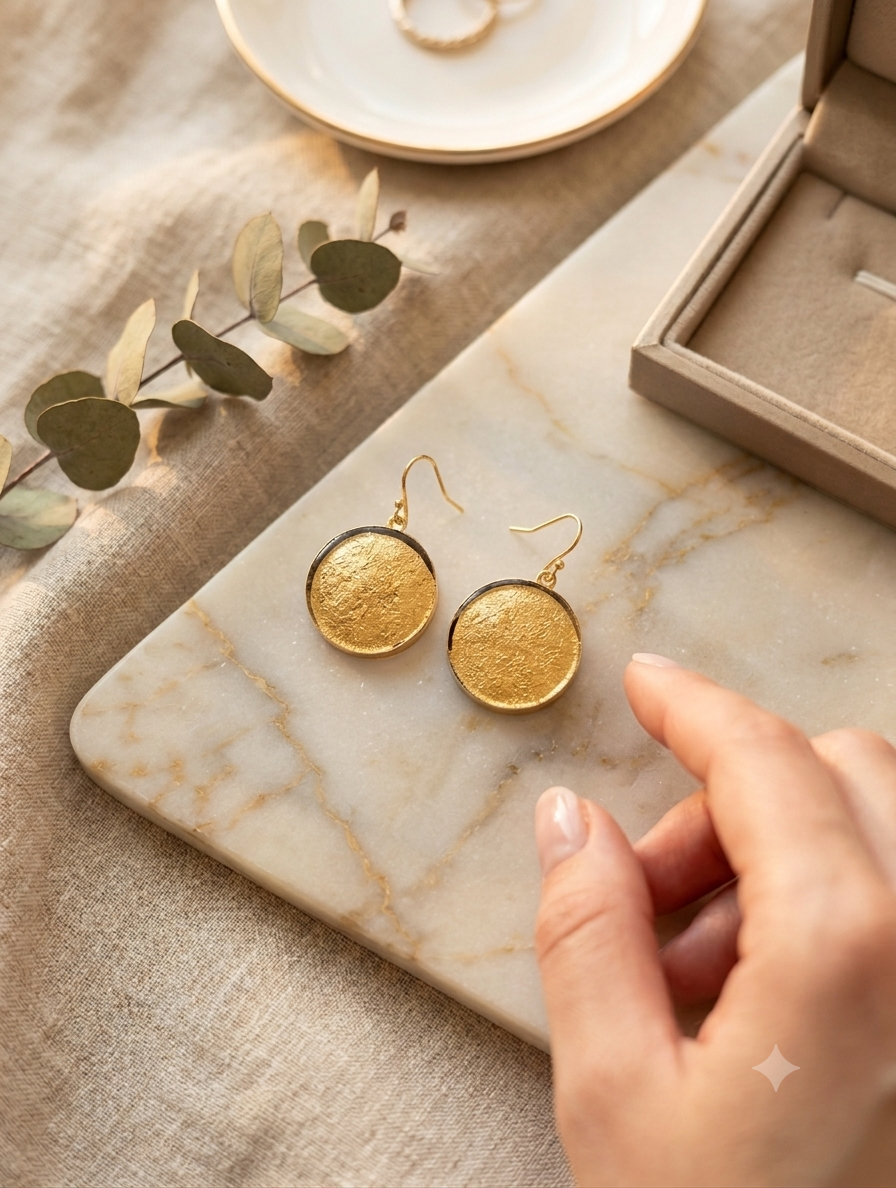 ZSISKA DESIGN - EARRING - RADIANCE - GOLD & SILVER