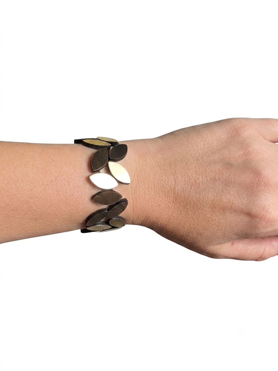 Iskin Sisters Kate Leaves Bracelet small - GOLD