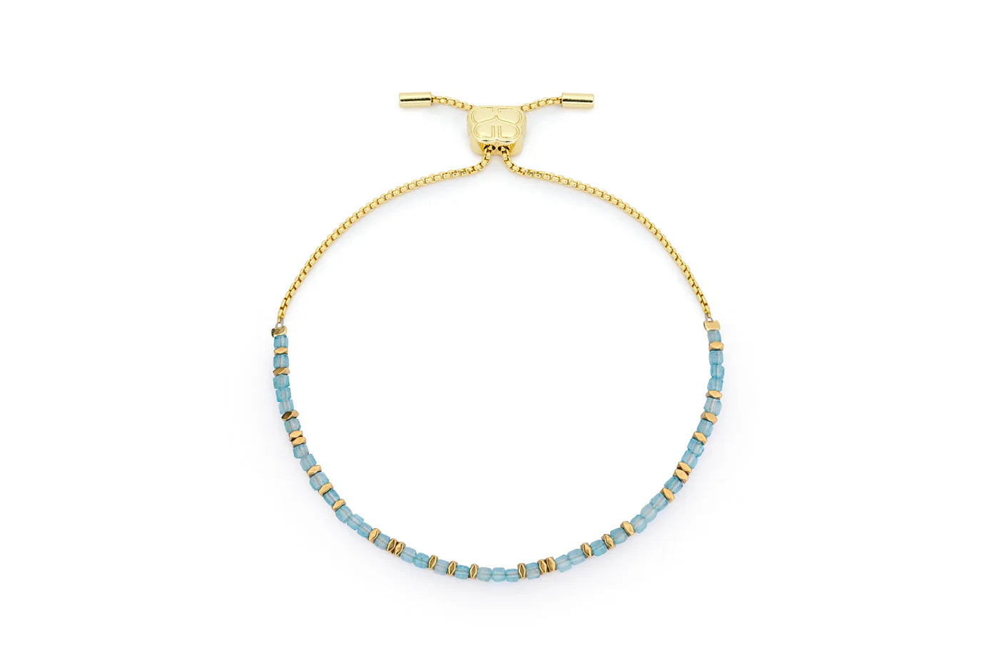 Valentina Gold & Blue Topaz Gemstone Bracelet