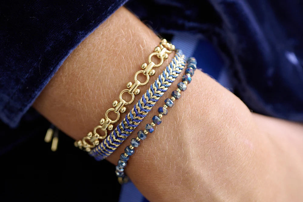 Boho Betty - Iztac Denim Ombré Gold Bracelet